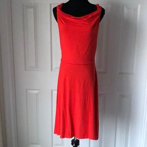 Ann Taylor Deep Orange/Red Sleeveless Dress Size S